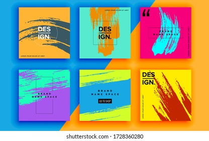 Set of sale banner template design. Vector illustration.