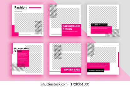 Set of sale banner template design. Vector illustration.