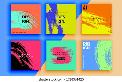 Set of sale banner template design. Vector illustration.