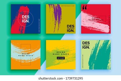 Set of sale banner template design. Vector illustration.