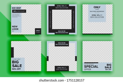 Set of sale banner template design. Vector illustration.