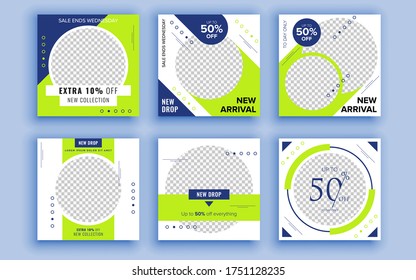 Set of sale banner template design. Vector illustration.