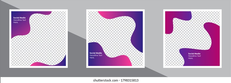 Set of sale banner template design. Editable post template social media banners for digital marketing. Vector illustration.