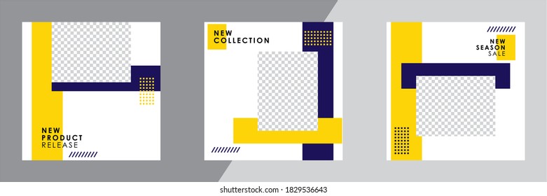 Set of sale banner template design. Editable post template social media banners for digital marketing. Vector illustration.