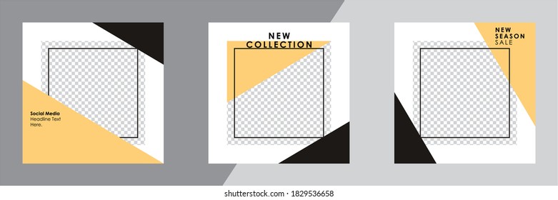 Set of sale banner template design. Editable post template social media banners for digital marketing. Vector illustration.