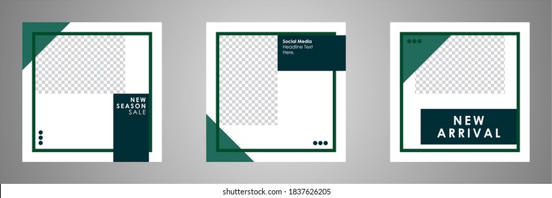 Set of sale banner template design. Editable post template social media banners for digital marketing. Vector illustration.