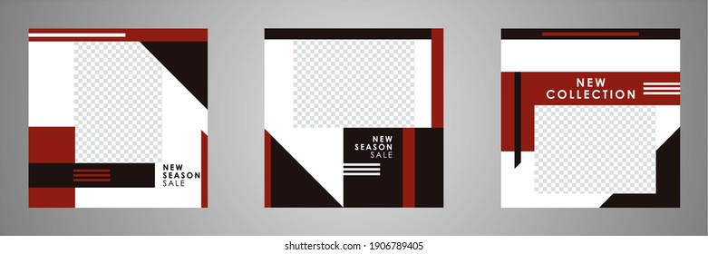 Set of sale banner template design. Editable post template social media banners for digital marketing. Vector illustration.