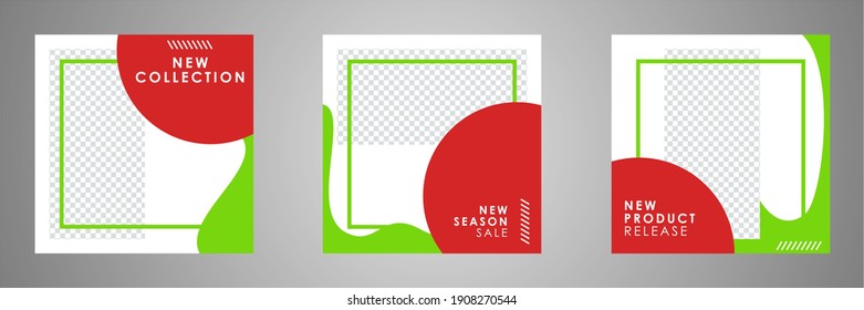 Set of sale banner template design. Editable post template social media banners for digital marketing. Vector illustration.