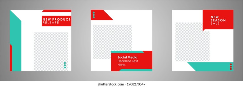 Set of sale banner template design. Editable post template social media banners for digital marketing. Vector illustration.