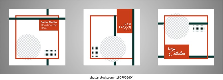 Set of sale banner template design. Editable post template social media banners for digital marketing. Vector illustration.