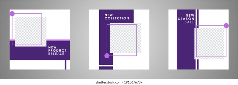 Set of sale banner template design. Editable post template social media banners for digital marketing. Vector illustration.