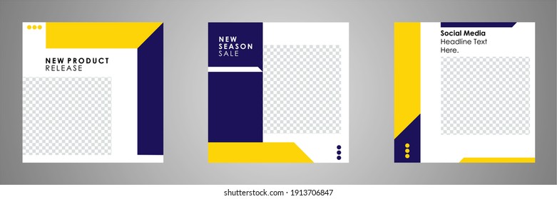 Set of sale banner template design. Editable post template social media banners for digital marketing. Vector illustration.