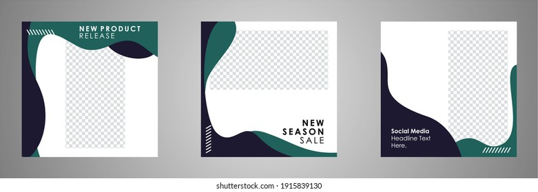 Set of sale banner template design. Editable post template social media banners for digital marketing. Vector illustration.