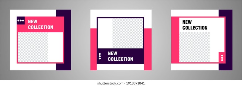 Set of sale banner template design. Editable post template social media banners for digital marketing. Vector illustration.