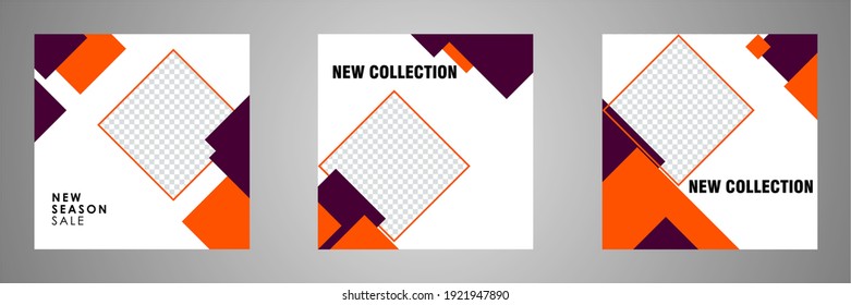 Set of sale banner template design. Editable post template social media banners for digital marketing. Vector illustration.