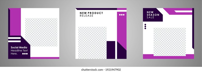 Set of sale banner template design. Editable post template social media banners for digital marketing. Vector illustration.