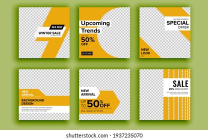 Set of sale banner template design. Vector illustration.