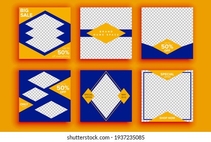 Set of sale banner template design. Vector illustration.