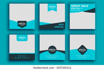 Set of sale banner template design. Vector illustration.