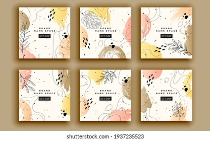 Set of sale banner template design. Vector illustration.