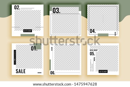 Set of sale banner template design. Vector illustration.