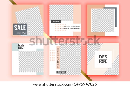 Set of sale banner template design. Vector illustration.