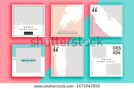 Set of sale banner template design. Vector illustration.