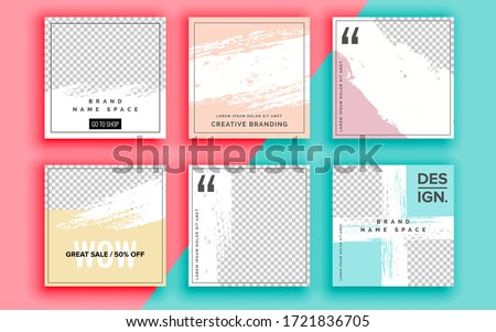 Set of sale banner template design. Vector illustration.