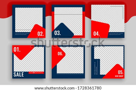 Set of sale banner template design. Vector illustration.