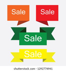 set of Sale banner template design.orange  sale banner,Vector illustration,esp10