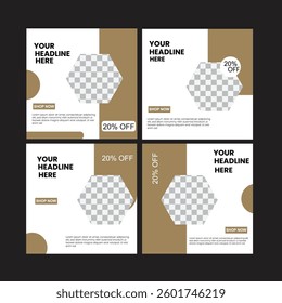 Set of sale banner template. Modern design template for promotion. Suitable for social media post 