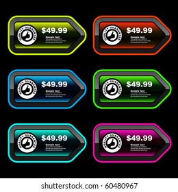 Set of sale banner. Vector collection.
