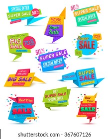 Set of Sale Banner. Vector illustration.