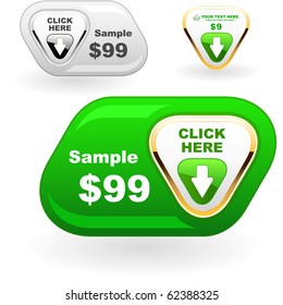 Set of sale banner. Vector illustration.