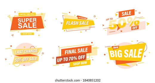 Diseño de plantillas web de banners de venta.