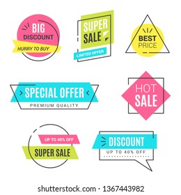 Set of sale banners