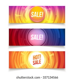 Set of sale banners 