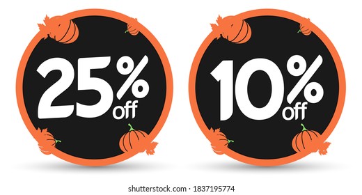 Set Sale banners design template, discount tags, app icons, vector illustration