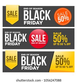 Set of sale banners design. Vector illustration