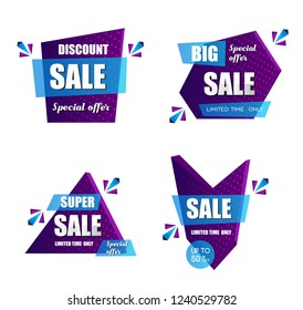 Set Of Sale Banners Design. Vector Illustration 