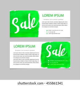 Set of sale banners design. Vector illustration