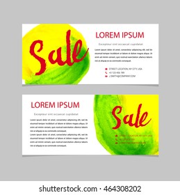 Set of sale banners design. Vector illustration