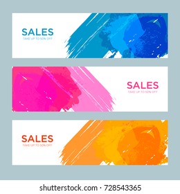 Set of sale banners design. Vector illustration