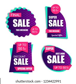 Set of Sale Banners. Vector illustration