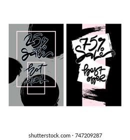 Set of sale banners. Vector illustrations of online shopping website and mobile website banners, posters, newsletter designs, ads, coupons, social media banners.