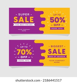 Set of Sale Banners Vector Template
