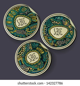 Set of Sale decorative vector Labels