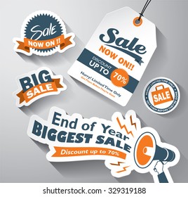 Set of sale design elements