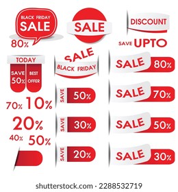 Set of sale discount labels