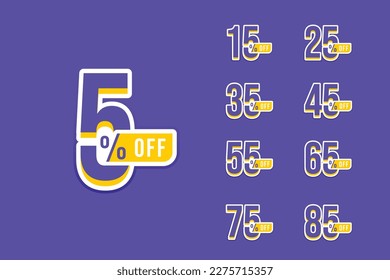 Set of sale discount and shopping design